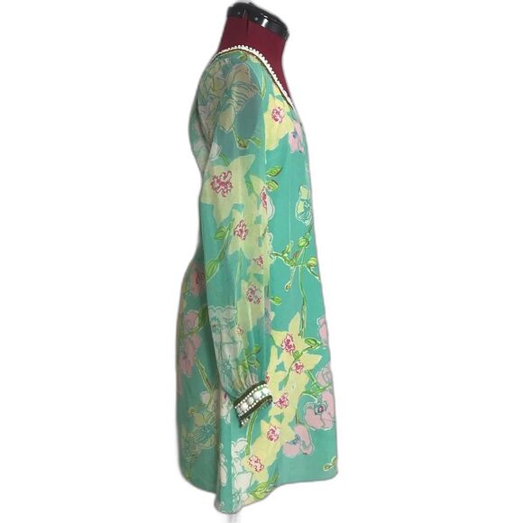 Lilly Pulitzer Madly Glamorous Harper Beaded Shift Dress 100% Silk Women Size 6 - Picture 6 of 15